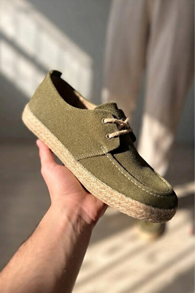 Zerenyus ZRK-T36 Premium Üst Kalite Haki Klasik Erkek Espadril