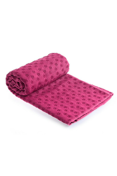 Yogatime Yoga Mat Towel – Pink - Microfiber and Non-Slip Abs Base