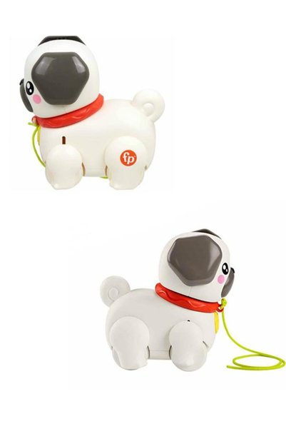 FISHER PRICE Sesli ve hareketli Fisher-Price FP Pets Yürüyüş Arkadaşı Köpekçik çekçekli bebek oyuncağı