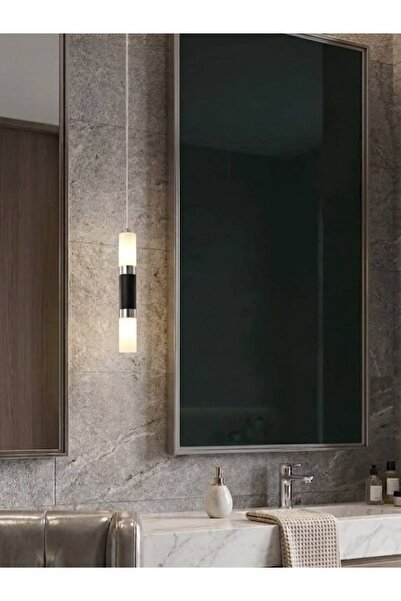 bella lighting Premium Gümüş Krom Ithal Kaplama Modern Sarkıt Tekli Tasarım A...