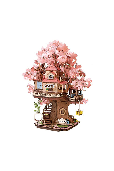 Rolife Puzzle 3D, Căsuța în Copac Sakura, Rolife, 535 de piese