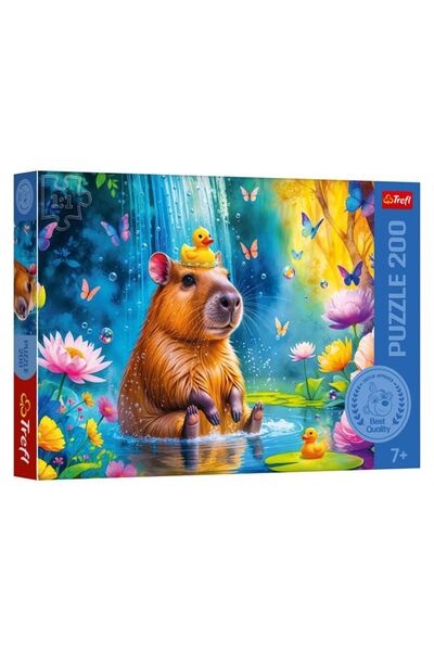 BAMI NETWORK Puzzle 200 piese Capybara cu Ratusca in Apa
