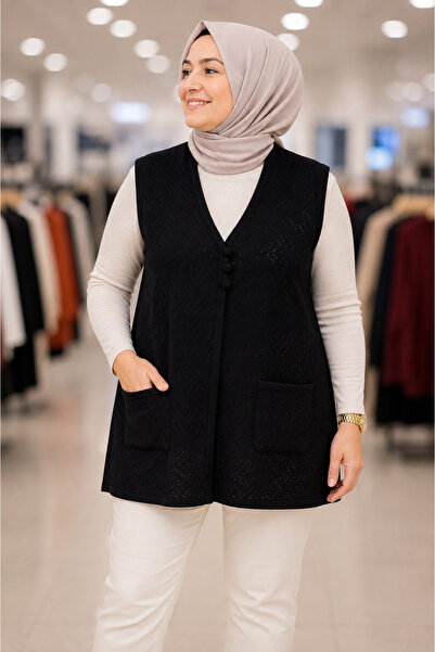 HESNA Triko Lace-Like Knit Stylish Vest