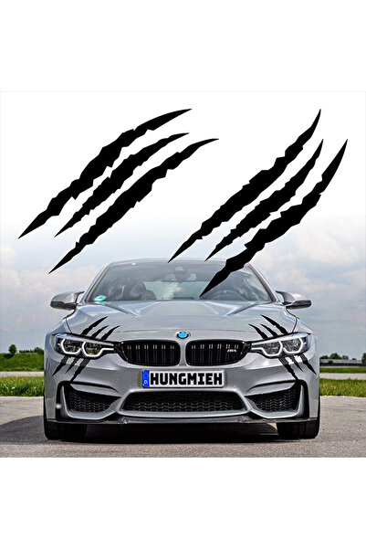 Choice Lights eyebrow Black Car Stickers Ghost Claw Car Hood Vinyl Sticker Cr...