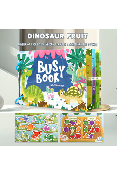 Choice1 Dinosaur Montessori Baby Busy Book My First Quiet Book Paste Early Le...