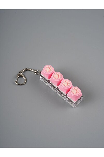 Choice1 4leds pink Keyboard Keychain LED Light - Stress Anxiety Relief Fidget...