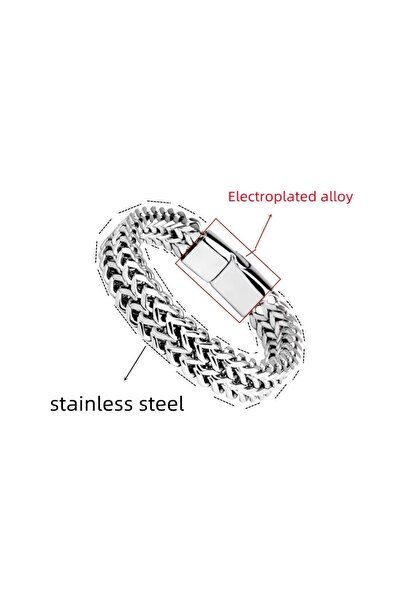 Choice 21cm Steel color Stainless Steel Braided Double Row Front and Rear Fis...