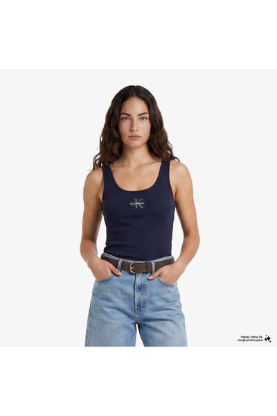 Calvin Klein Graphic Tank Kadın Mavi Atlet