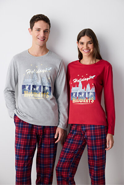 Penti Mehrfarbiges Holiday-Hosen-Pyjama-Set aus Baumwolle