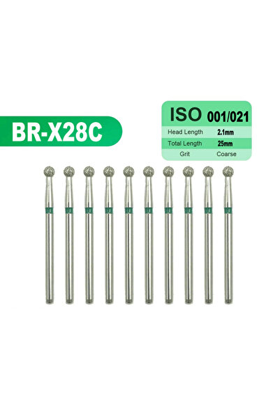 Choice11 BR-X28C ١٠ قطع من رؤوس الماس عالية السرعة لتحضير تجاويف الأسنان/تحضي...