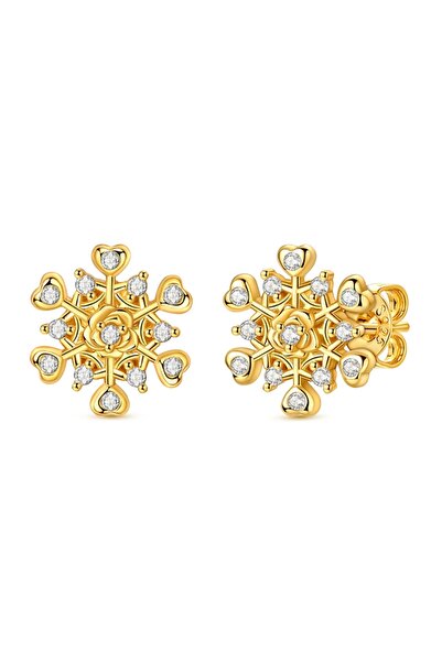 Choice39 KTE613 925 Silver Earring Gold Series Hoop Earring For Woman Snake H...