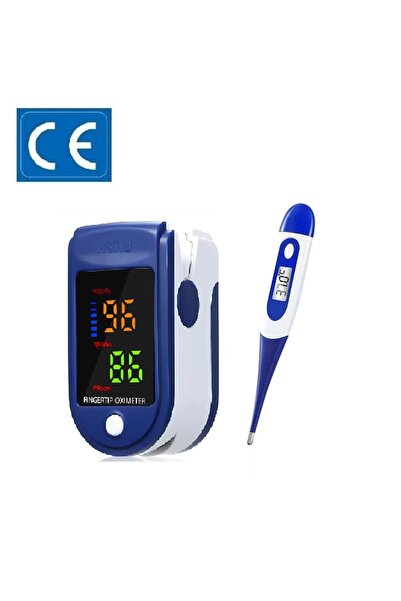 Choice3 1set(2pcs) Pulse Oximeter Finger Clip Pulse Thermometer Electronic So...