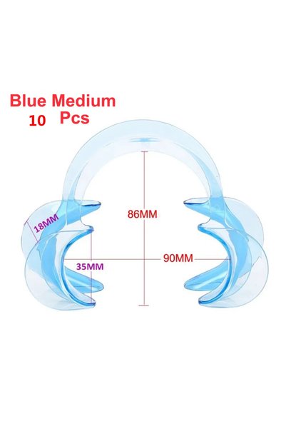 Choice4 10pcs Blue M size JNSUR 10pcs Dental Mouth Opener C Shape Orthodontic...