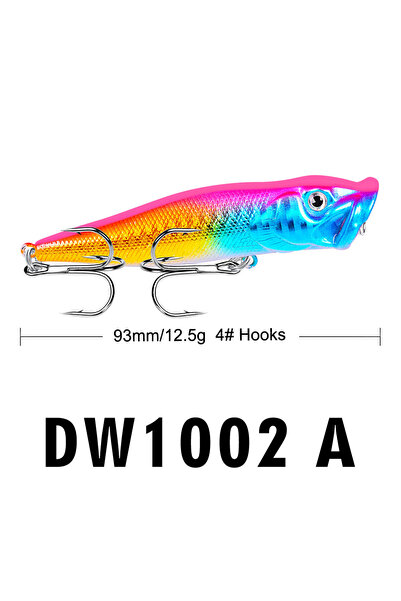 Choice طُعم صيد السمك الساخن من Popper Lure Topwater Bait، طُعم صلب 93 مم/12....
