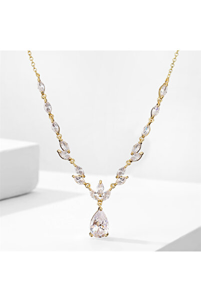 Choice Gold Color Necklace ZAKOL Elegant Necklace/Earring Jewelry Set for Wom...