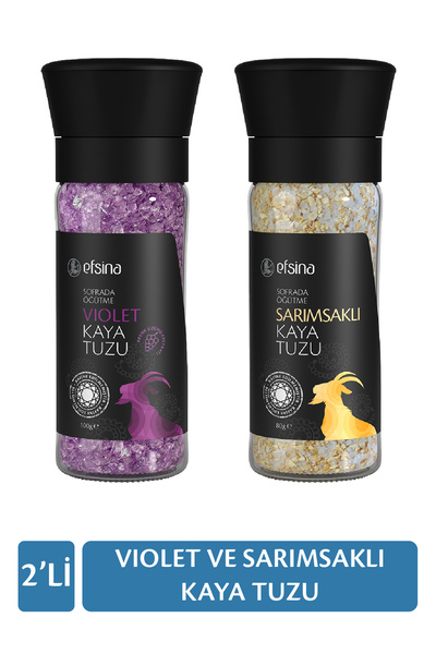 Efsina Violet ve Sarımsaklı Kaya Tuzu 2'li Set