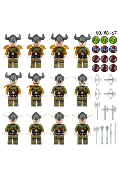 Choice1 m8167 Viking doll M8168 children assemble small particles of building...