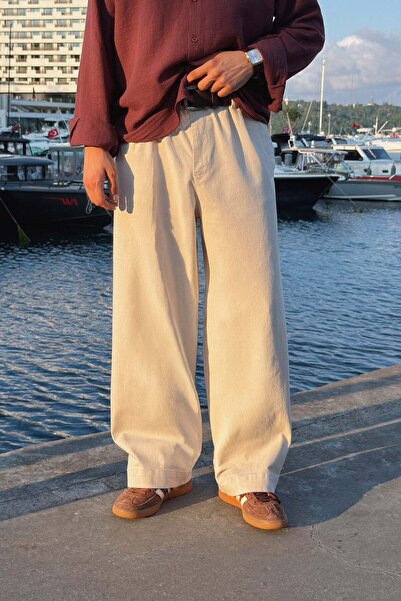 Flaw Wear Double Pleated Boyfriend Pants