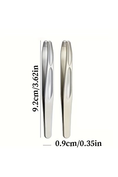 Choice5 1 and 1 Premium Round Head Tweezers for Eyebrow & Facial Hair Removal...