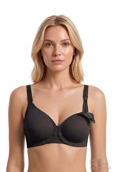 Cottonhill Seamless Bra - Mavelle |   Black Laser Cut Open-Front Nursing Bra ...