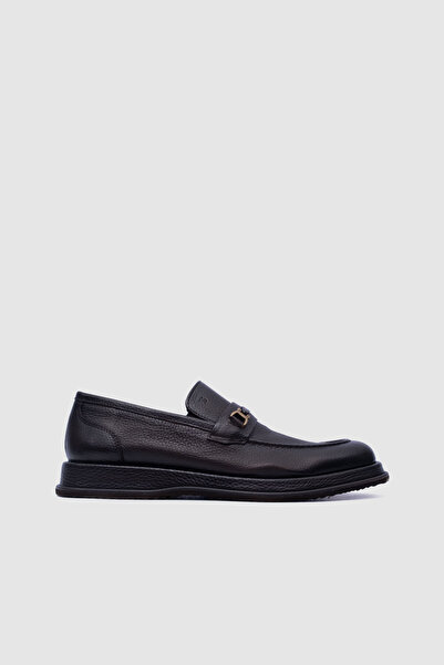 TOGO Erkek Kahverengi Hakiki Deri Bağcıksız Smart Casual Loafer Ayakkabı [052...