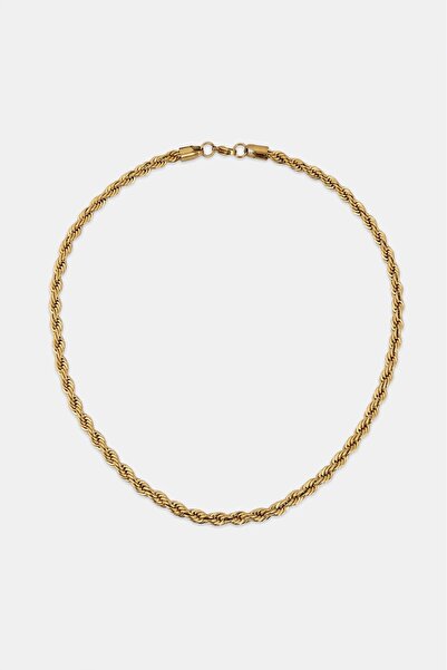 Crupt Studio 6mm X 55cm 316L Steel Rope Chain Gold Tone Men's Necklace