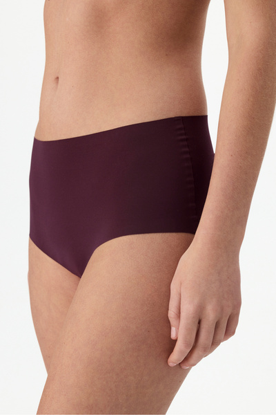 Penti Traceless Burgundy Laser Cut High Waist Slip Panties