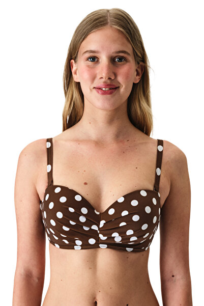 Penti Renkli Polka Dot Lotus Straplez Bikini Üstü