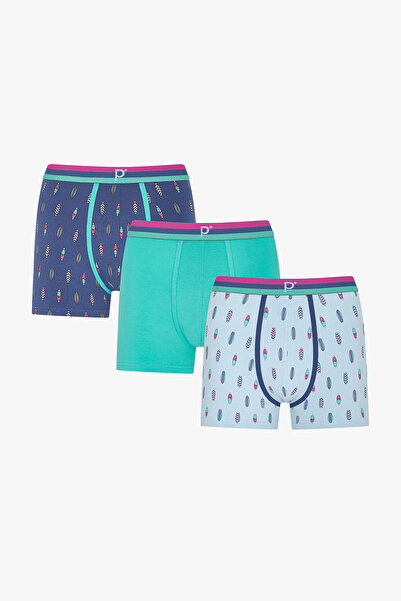 Penti Men's Tropic Mix Sea Patterned 3-Piece Boxers