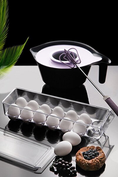 Open Home Concept 14-Piece Maxi Egg Storage Container with Lid Transparent