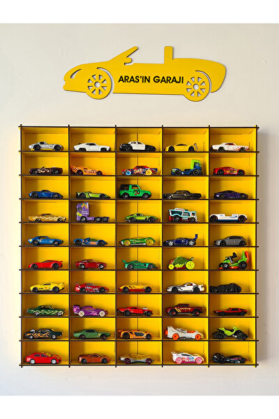 metafortoys Oyuncak Araba Rafı 50'li Sarı