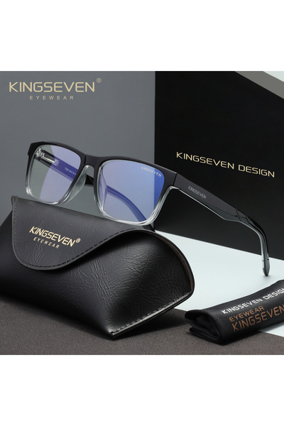 Choice4 Gradient Clear 45 KINGSEVEN Blue Light Blocking Glasses Men Women Mal...