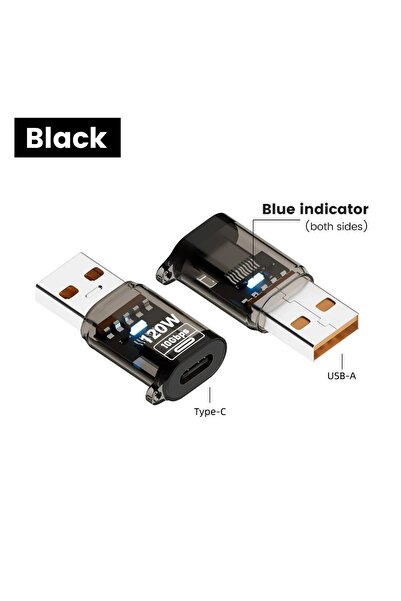 Choice محول أسود من نوع U ذكر إلى نوع C USB 3.2 إلى نوع C OTG للشحن السريع 12...