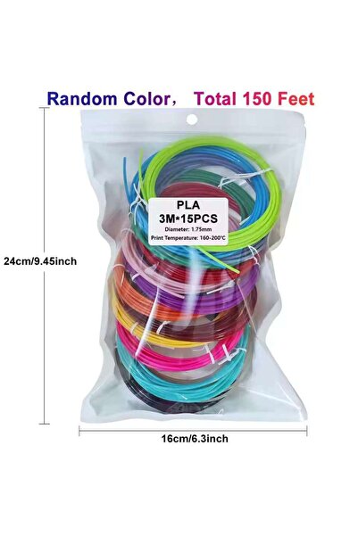choice2 PLA-3M-15PCS 3D Printing Pen 3D PLA Filament 1.75mm 32-Colors With Va...