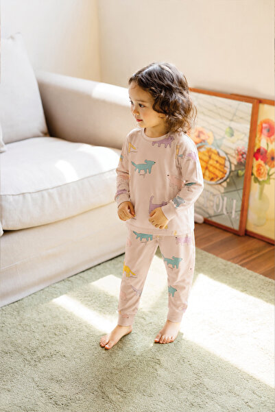 Cigit Patterned Seasonal Pajama Set for Ages 1-7