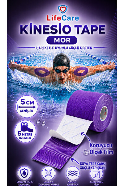 Life Care Kinezyo bandı Mor 5 cm X 5 m Ağrı Bandı