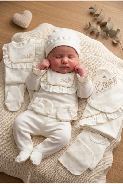 Pugi Baby 100% Cotton Baby Girl Hospital Discharge Set of 10