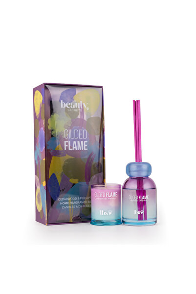 The Beauty Secrets مجموعة عطور منزلية بتصميم اللهب المذهب