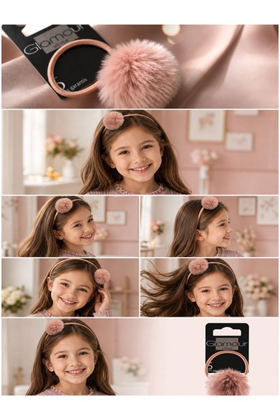 Glamour Pompom Hair Elastic