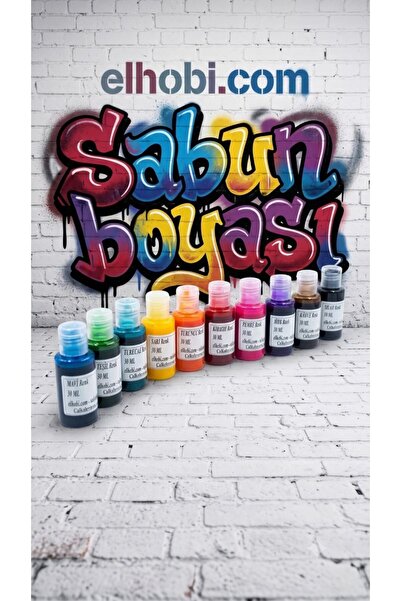 ElHobi 30 ml x 10 adet Farklı Renklerde Sabun Boyası veya Renklendirici