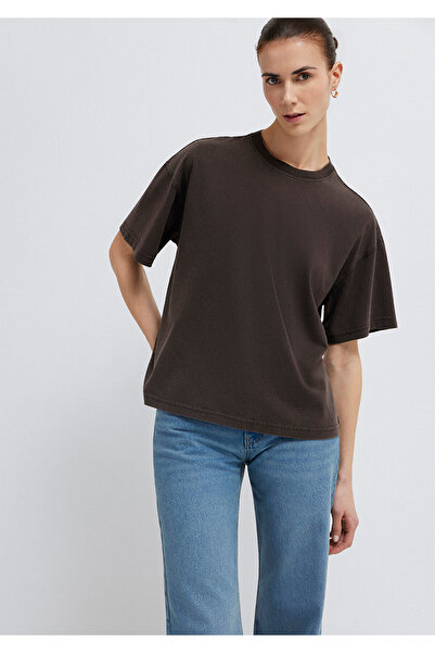 Mavi Brown Basic T-Shirt Loose Fit / Comfortable Loose Cut 1614313-70236