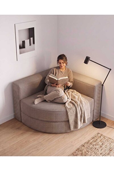 DECHOME Nestime® 100x100 cm Modüler Köşe Koltuğu | Orijinal Sünger | Fitilli ...