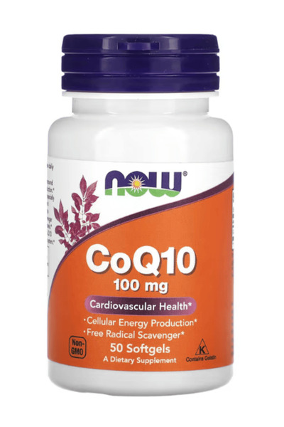 Now Foods , Coenzyme Q10, 100 mg, 50 Softgels