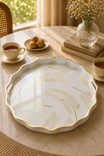 Enza Ilgaz Tea Coffee Breakfast and Presentation Tray 40 X 40 cm