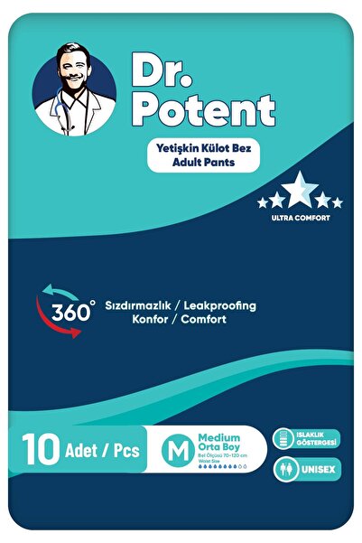 DR POTENT Dr.Potent Medium (m) Size Absorbent Adult Panty Diaper Patient Diap...