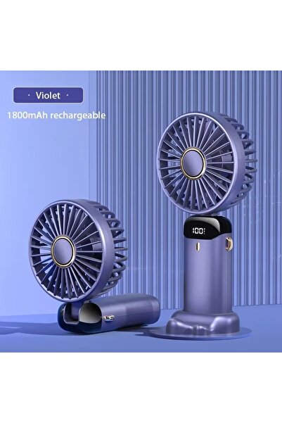 Choice3 PURPLE Handheld Mini Fan Foldable Portable Neck Hanging Fans 5 Speed ...