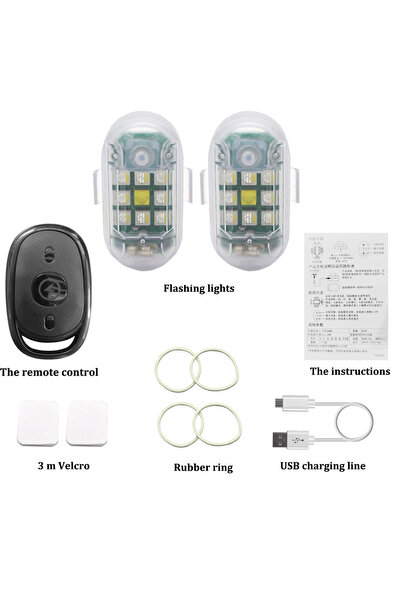 Choice 2Pcs And Remote Wireless Remote Control LED Strobe Light for Car Auto ...