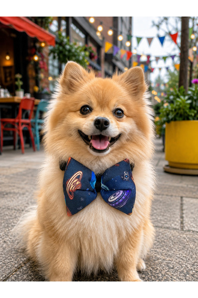 PATİMİO Ayarlanabilir Kedi Köpek Papyonu Blue Space