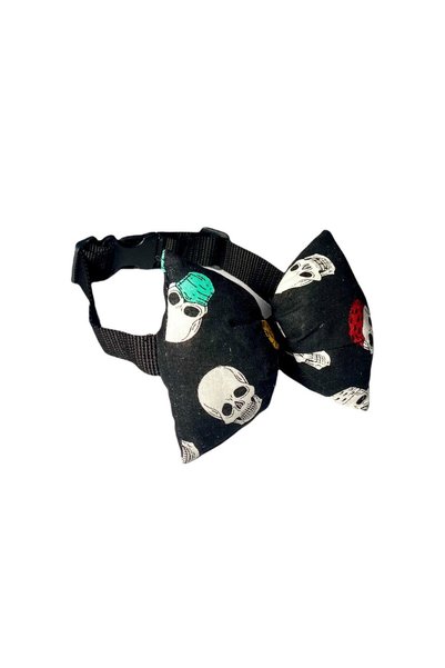 PATİMİO Adjustable Cat Dog Bow Tie Skull