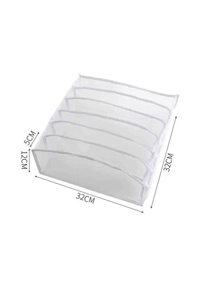 Choice3 2pcs White 6 grids 1-2PC 6/7/11 Grids Closet Organizer for Socks Home...